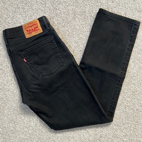 Great condition- Levi's 514 Men's Size 33x32 Black Denim Straight Fit Jeans - Picture 1 of 11